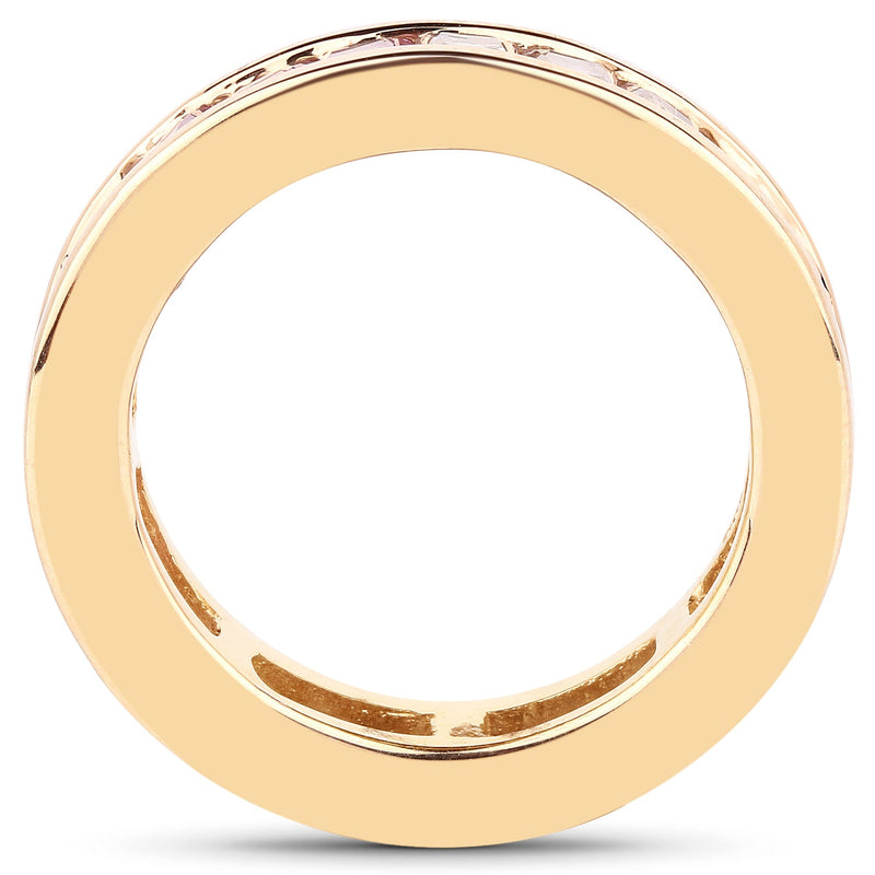 Bids.com 14K Yellow Gold Plated 4.32 Carat Genuine Multi Sapphire .925 Sterling Silver Ring Rings White Smoke size 8.00,size 6.00,size 7.00,size 9.00