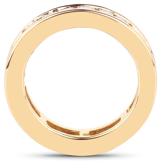 Bids.com 14K Yellow Gold Plated 4.32 Carat Genuine Multi Sapphire .925 Sterling Silver Ring Rings White Smoke size 8.00,size 6.00,size 7.00,size 9.00