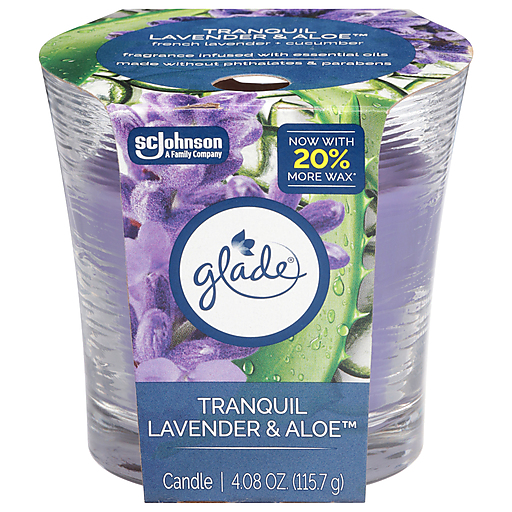 Glade Glade Tranquil Lavender & Aloe Candle Candles White Smoke