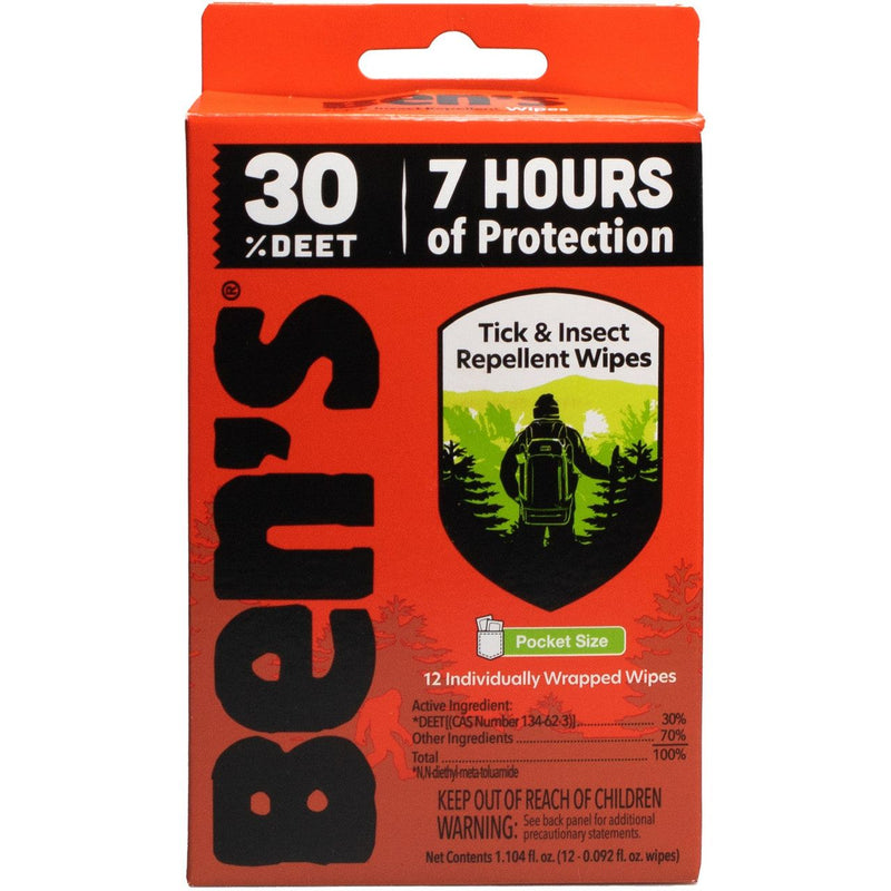 Ben's Ben's 30 Tick & Insect Repellent Wipes 12x 12 ct Repellents Brown