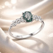 Bids.com 925 Sterling Silver Agate and CZ Pendant Ring Size 6 for Women Rings White Smoke 6,7,8