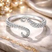 Bids.com S925 Sterling Silver 0.2cm Platinum Plated Ring Rings Misty Rose