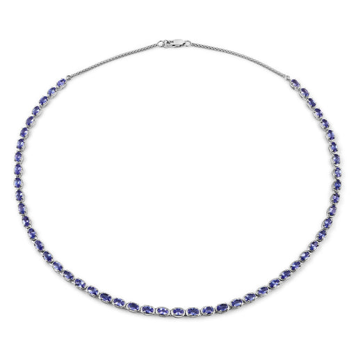 Bids.com 10.00 Carat Genuine Tanzanite .925 Sterling Silver Necklace Necklaces White Smoke