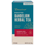 Teeccino Dandelion Vanilla Nut Roasted Herbal Tea Herbal Tea Dark Cyan 25 tea bags