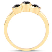 Bids.com 1.16 Carat Genuine Black Diamond .925 Sterling Silver Ring Rings White Smoke size 6.00,size 7.00,size 8.00,size 9.00,size 5.00