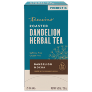 Teeccino Dandelion Mocha Roasted Herbal Tea Herbal Tea Dark Cyan 25 tea bags