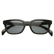 zeroUV Bold Dapper Premium Oval Horned Rim RX Optical Sunglasses 8367 Sunglasses White Smoke Black