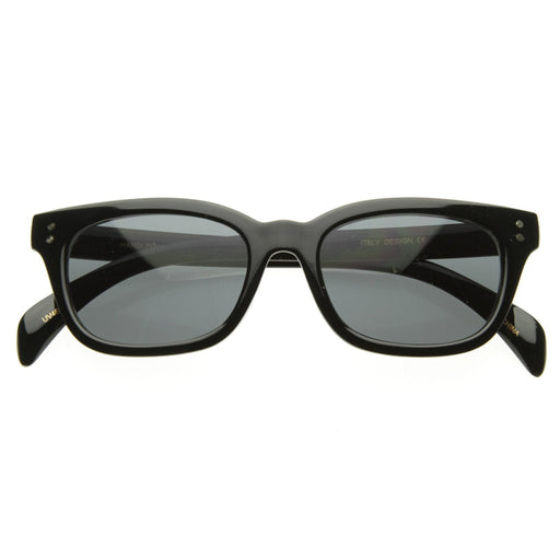 zeroUV Bold Dapper Premium Oval Horned Rim RX Optical Sunglasses 8367 Sunglasses White Smoke Black