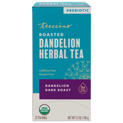 Teeccino Dandelion Dark Roast Roasted Herbal Tea Herbal Tea Dark Cyan 25 tea bags,10 tea bags,50 tagless eco-friendly tea bags