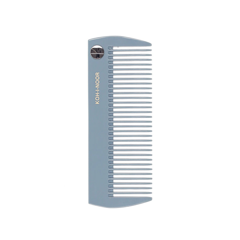 KOH-I-NOOR Beauty USA Pastel Wide Tooth Comb - Biodegradable Acetate for Detangling All Hair Types Comb Light Slate Gray Ivory white,Baby blue,Navy blue,Burgundy red,Mustard yellow,Face powder pink