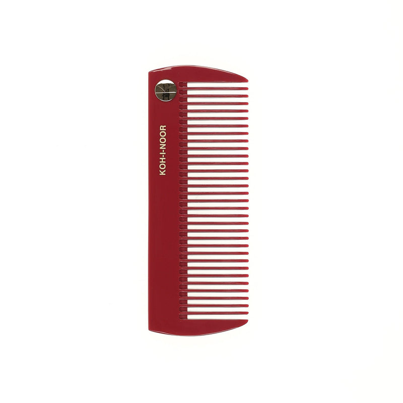 KOH-I-NOOR Beauty USA Pastel Wide Tooth Comb - Biodegradable Acetate for Detangling All Hair Types Comb Brown Ivory white,Baby blue,Navy blue,Burgundy red,Mustard yellow,Face powder pink
