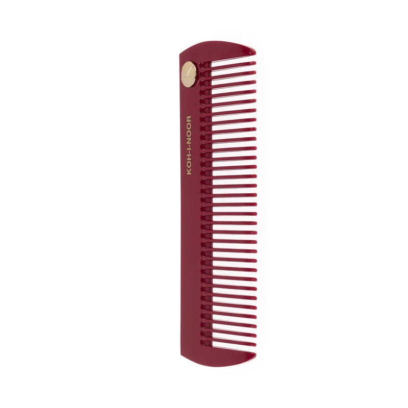 KOH-I-NOOR Beauty USA Pastel Wide Tooth Comb - Biodegradable Acetate for Detangling All Hair Types Comb Brown Ivory white,Baby blue,Navy blue,Burgundy red,Mustard yellow,Face powder pink