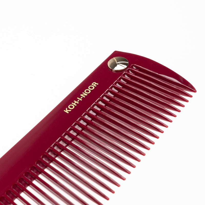 KOH-I-NOOR Beauty USA Pastel Wide Tooth Comb - Biodegradable Acetate for Detangling All Hair Types Comb White Smoke Ivory white,Baby blue,Navy blue,Burgundy red,Mustard yellow,Face powder pink