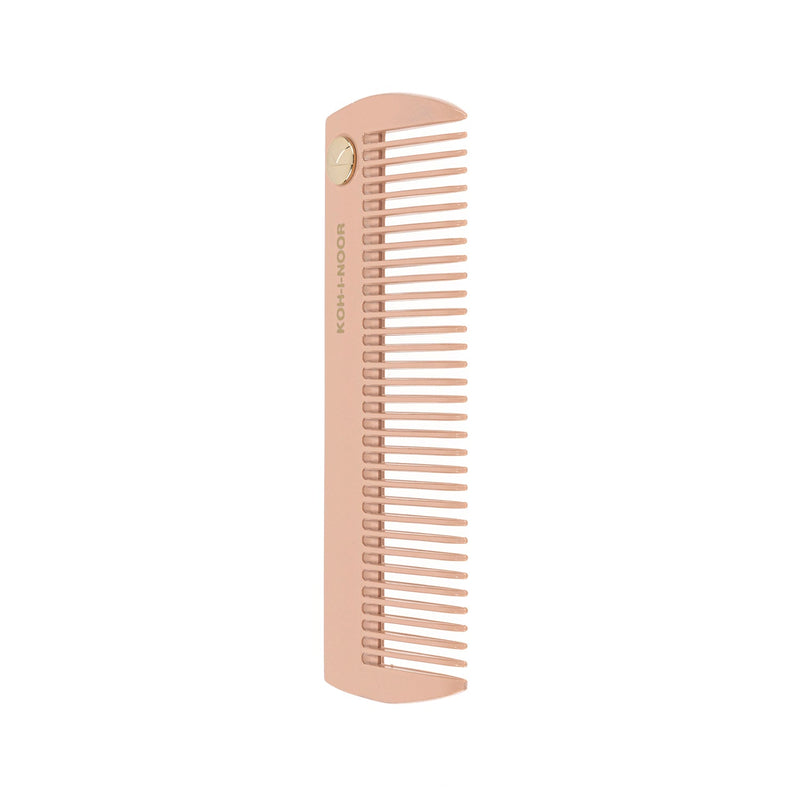 KOH-I-NOOR Beauty USA Pastel Wide Tooth Comb - Biodegradable Acetate for Detangling All Hair Types Comb Light Pink Ivory white,Baby blue,Navy blue,Burgundy red,Mustard yellow,Face powder pink
