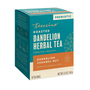 Teeccino Dandelion Caramel Nut Roasted Herbal Tea Herbal Tea Dark Cyan 25 tea bags,10 tea bags,50ct loose tagless tea bags