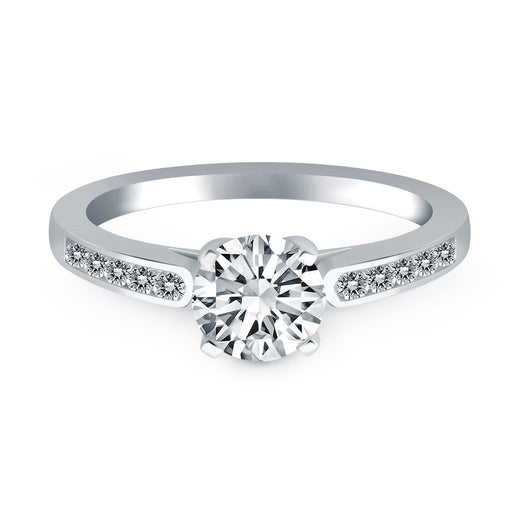 Bids.com 14k White Gold Diamond Channel Cathedral Engagement Ring Rings White Smoke 4 / White Gold,4.5 / White Gold,5 / White Gold,5.5 / White Gold,6 / White Gold,6.5 / White Gold,7 / White Gold,7.5 / White Gold,8 / White Gold,8.5 / White Gold,9 / White Gold