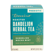 Teeccino Dandelion Mocha Mint Roasted Herbal Tea Herbal Tea Dark Cyan 25 tea bags,10 tea bags