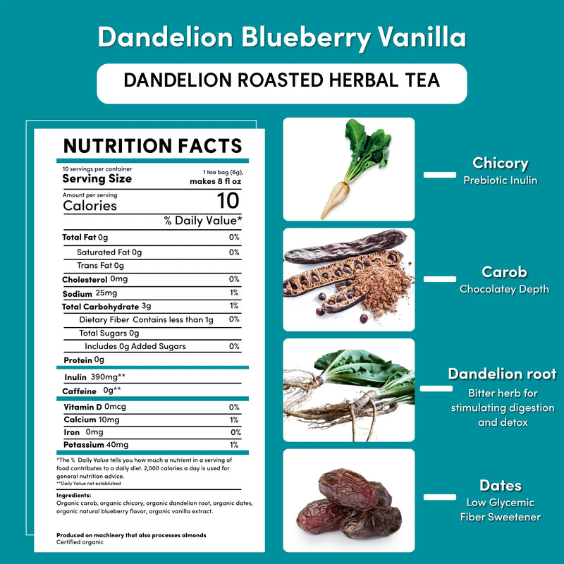 Dandelion Blueberry Vanilla Roasted Herbal Tea