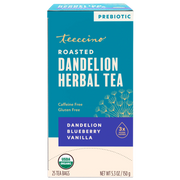 Teeccino Dandelion Blueberry Vanilla Roasted Herbal Tea Herbal Tea Dark Cyan 25 tea bags