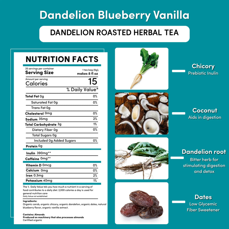 Dandelion Blueberry Vanilla Roasted Herbal Tea