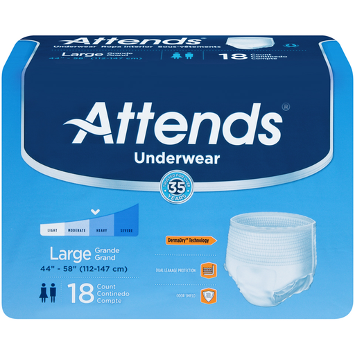 Attends Attends Underwear, Extra Absorbency, Large Underwear Midnight Blue