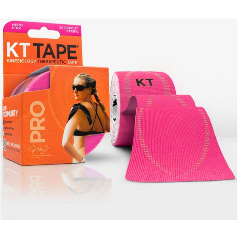 KT Tape KT Tape Pro, Therapeutic Kinesiology, Hero Pink, Strips Exercise & Fitness White Smoke