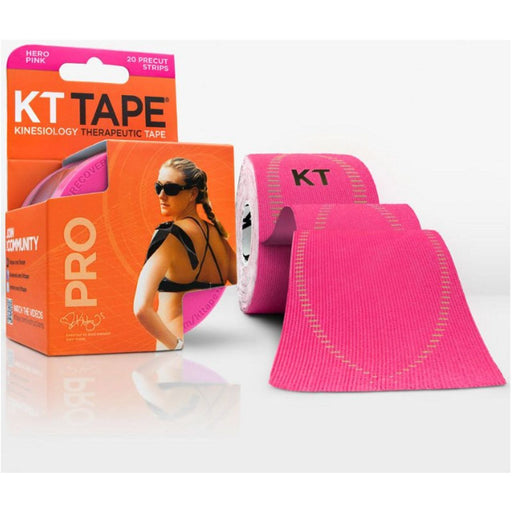 KT Tape KT Tape Pro, Therapeutic Kinesiology, Hero Pink, Strips Exercise & Fitness White Smoke