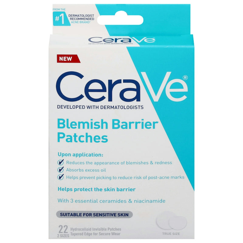 CeraVe CeraVe Blemish Barrier Patches 2 Sizes 22 ct Skin Care Light Gray