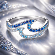 Bids.com 925 Sterling Silver Size 6.0 White Gold Plated CZ Ring for Women Rings White Smoke 6,7,8