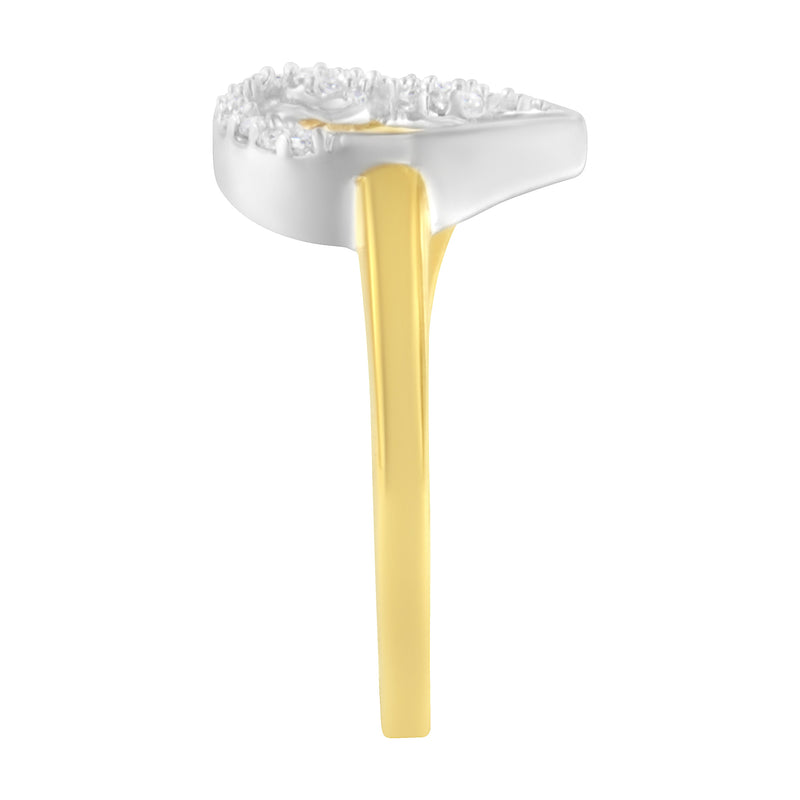 Bids.com 10K Two-Toned Gold Diamond Heart Shape Cluster Ring (1/6 Cttw, H-I Color, I1-I2 Clarity) - Size 6 Rings White Smoke 7 / YellowWhite.Gold,8.5 / YellowWhite.Gold,8 / YellowWhite.Gold,7.5 / YellowWhite.Gold,7.25 / YellowWhite.Gold,6.5 / YellowWhite.Gold,6 / YellowWhite.Gold