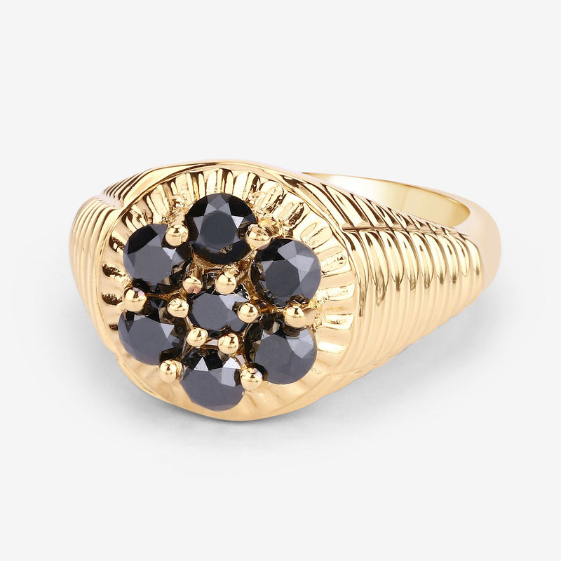 Bids.com 0.91 Carat Genuine Black Diamond .925 Sterling Silver Ring Rings White Smoke size 8.00,size 9.00,size 6.00,size 7.00,size 5.00