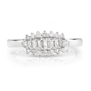 Bids.com 0.37 Carat Genuine White Diamond 14K White Gold Ring (E-F Color, VS-SI Clarity) Rings White Smoke size 8.00