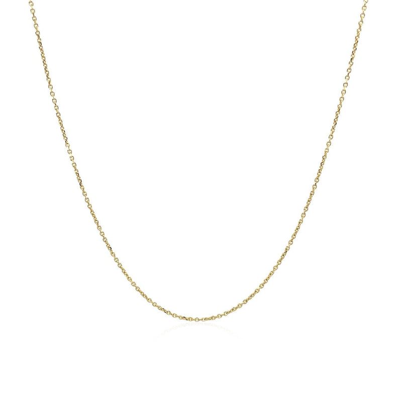 Bids.com 10k Yellow Gold Cable Link Chain (0.50 mm) Necklaces White Smoke 18 / Yellow Gold