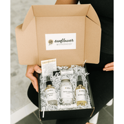 Sunflower Motherhood Self Care Gift Box Bath & Body Gift Set Tan