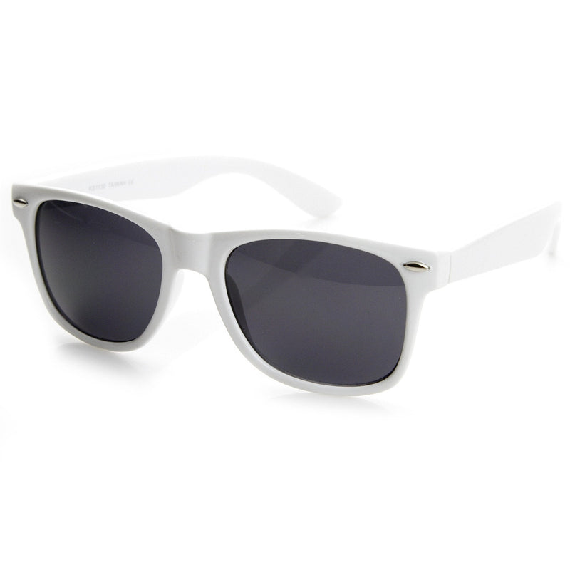 zeroUV Retro Classic Colorized Horned Rim Sunglasses 2395 Sunglasses White Smoke White,Red,Black