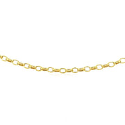 Bids.com 3.2mm 14k Yellow Gold Oval Rolo Chain Necklaces White Smoke 18 / Yellow Gold