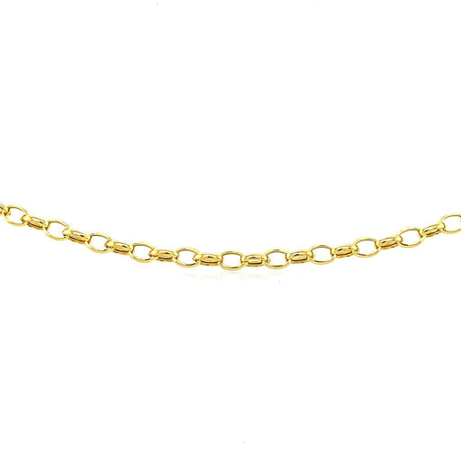 Bids.com 3.2mm 14k Yellow Gold Oval Rolo Chain Necklaces White Smoke 18 / Yellow Gold