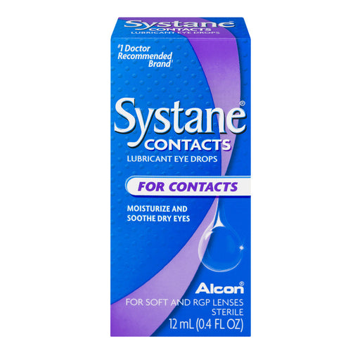 Systane Systane® Contacts Lubricant Eye Drops – 0.4 Fl Oz (12 ml) Personal Care Royal Blue