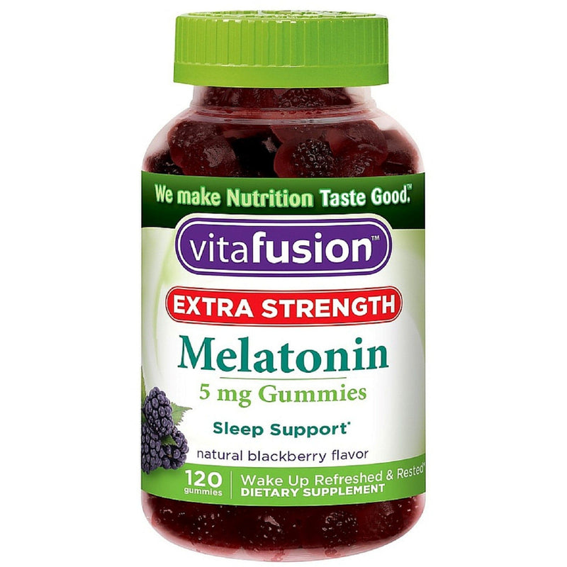 Vitafusion Vitafusion Extra Strength Melatonin 5 Mg Gummies Natural Blackberry Flavor 120 ct Vitamins & Supplements White Smoke
