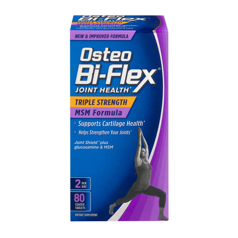 Osteo Bi-Flex Osteo Bi-Flex Joint Health, Triple Strength + MSM Formula, 80 Coated Tablets Fitness & Nutrition Dark Cyan