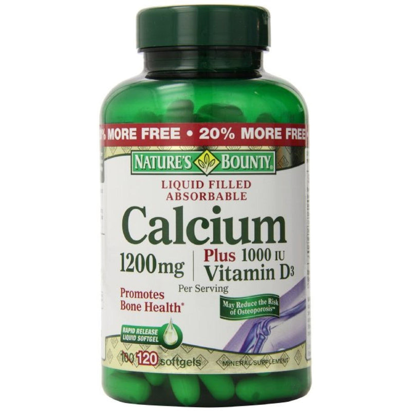 Nature's Bounty Nature's Bounty Calcium Plus Vitamin D3, 1,200 Mg, 220 Rapid Release Softgels Vitamins & Supplements White Smoke