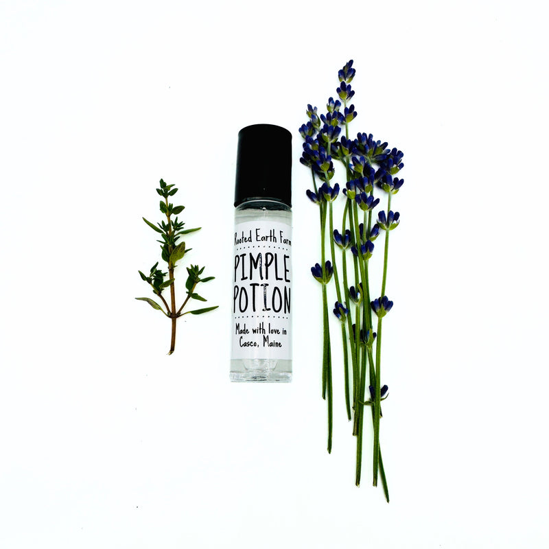Rooted Earth Farm + Apothecary Pimple Potion Acne Relief White Smoke 1 bottle,3 bottles