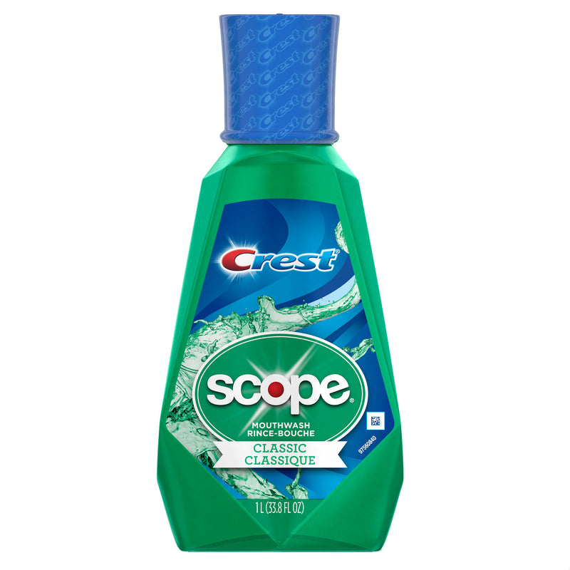 Crest Crest Scope Mouthwash, Original Mint, Classic 33.8 Fl Oz Mouthwash White Smoke