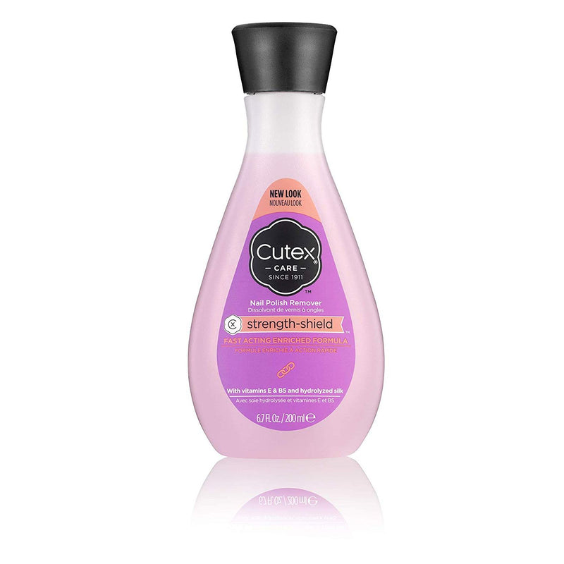 Cutex Cutex Strength Shield Nail Polish Remover Liquid  6.7 Oz Nail Polish Removers White Smoke