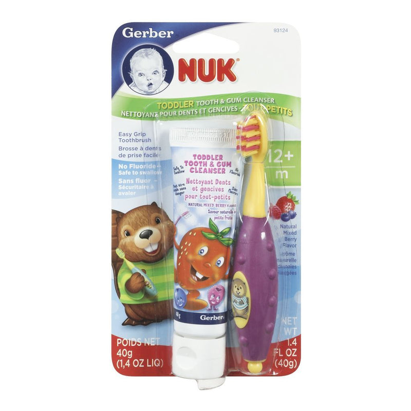 NUK Nuk Toddler Tooth & Gum Cleanser 1.4 Oz Baby & Toddler White Smoke