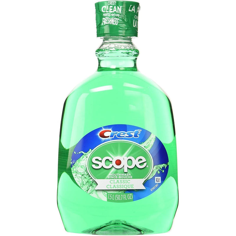Crest Crest Scope Mouthwash, Original Mint, Classic 50.7 Fl Oz Mouthwash White Smoke