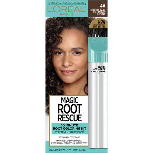 L'Oreal Paris L'Oreal Paris Magic Root Rescue 10 Minute Hair Coloring, 4A Dark Ash Brown, 1 Kit Hair Color White Smoke