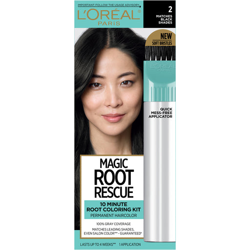 L'Oreal Paris Magic L'Oreal Paris Magic Root Rescue 10 Minute Hair Coloring, 2 Black, 1 Kit Hair Color White Smoke