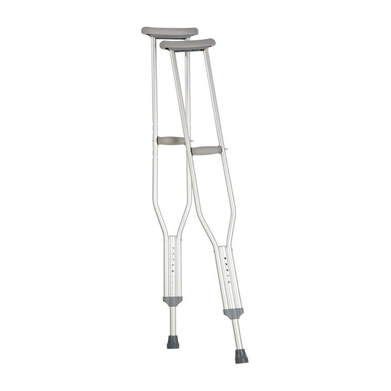 Carex Carex Tall Push Button Aluminum Crutches Crutches White Smoke