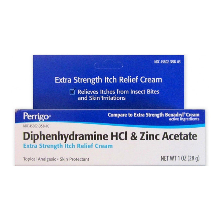 Perrigo Perrigo Diphenhydramine HCL And Zinc Acetate Itch Relief Cream, 1 Oz Skin Care White Smoke